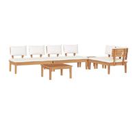 vidaXL Garden Sofa Set 5 pcs Brown and Grey, Brown