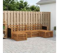 Outdoor Sofa Set 6 pcs 6-Seaters Solid Acacia Wood Sectional Sofa vidaXL