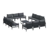 vidaXL Garden Sofa Set Anthracite Steel