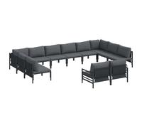 vidaXL Garden Sofa Set Anthracite Steel