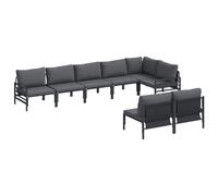 vidaXL Garden Sofa Set with Cushion Anthracite Steel