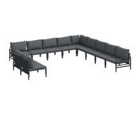 vidaXL Garden Sofa Set Anthracite Steel