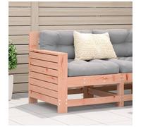 Garden sofa Solid pine wood 69x62x70.5cm Untreated Grey with Beige Cushions incl