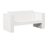 Garden Sofa White 134 x 60 x 62 cm Solid Pine Wood