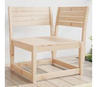 vidaXL Garden Sofa Corner with Cushions Outdoor Sofa White Solid Wood Pine