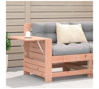 Garden sofa solid pine wood untreated grey 69x62x70.5cm beige cushion foldable.