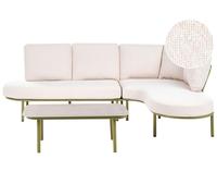 Garden Sofa with Table 4 Seater POLLINA Green Metal