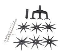 Garden Soil Scallofi Rotary Tiller Grass Ripper 2 In 1 Ventilation Tilling Cultivator Rotary Tiller Efficient Soil Cultivation ABS Garden Tool