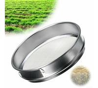Garden Soil Sieve For Separating Stones And Debris From Compost, 304 Stainless Steel Mesh Sifter With Chrome Plated Iron Frame, Heavy Duty METALs Riddle For Potting(2#)