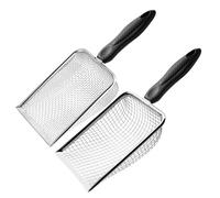 Garden Soil Sieve Pack of 2, Gardening Sand Compost sieve/Riddle with Handle,Two Garden Sieves for Soil and Stones 3.8/5mm Mesh,Rocks Sieve Dirt Sieve Shovel