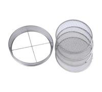 Garden Soil Sieve Set with 4 Interchangeable Meshes 30cm | Refine compost and separate stones easily using four interchangeable stainless steel mesh inserts.