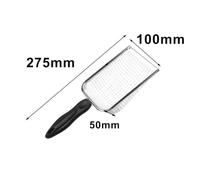 Garden Soil Sieve Shovel Stainless Steel Compost Riddle | Ergonomic plastic handle for comfortable scooping and filtering stones or debris.