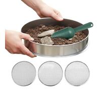 Garden Soil Sifter - Easy-Install Stainless Steel Quick Release Screen Fine Mesh Gravel Tool Patio Accessory for Efficient Soil Screening and Gardening