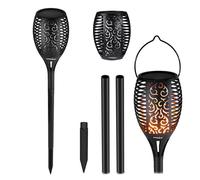 Green Blue GB156 Solar Rorch Garden Lamp with 96 LEDs Realistic Effect of Live Fire Led Outdoor Dancing Flames Light Waterproof (1pcs)