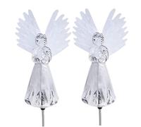 Garden Solar Lights Outdoor Waterproof Solar Angel Stake Lights with Color Changing LED for Pathway 2Pcs Garden, Stake, Pathway, Yard, Ornaments