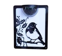 Garden solar wall plaque featuring birds (robin)