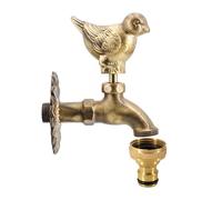 Garden Sparrow Garden Taps Outside Wall Mounted, Brass Animal Cold Water Tap Outdoor Taps for Garden Hose Faucet,antique