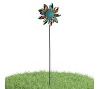 Garden Spinners - Metal Sunflower Windmill - Lawn Spinners Pinwheels Wind Socks | for Driveway Pathway Patio Porch Balcony Birthday Party Housewarming
