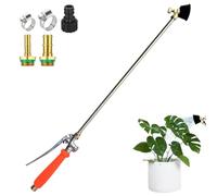 Garden Sprayer Wand - Metal Rod, Adjustable Nozzle Quick Connect for Hose Shut-off Valve for Plants Shrubs Lawn