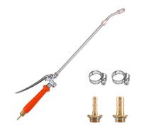 Garden Sprayer Wand, Stainless Steel Garden Hose Spray Gun with 2PCS Brass Barb and Shut Off Valve Sprayer Lance Replacement