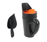 Garden Spreader and Salt Spreader, 2-Pack Dispenser with Square Shovel for Lawn Vegetable Planting, Winter Ice Melting, Ergonomic ABS Hand Held Spreading Pot,