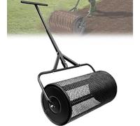 Garden Spreader Roller, Compost Spreader, Push Topsoil Fertilizer Manure Spreader, with T-Shaped Hand Grip, Large Opening Mesh Feed Port, for Planting, Seeding