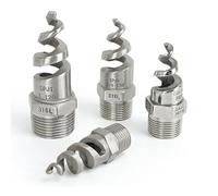 Garden Sprinkler 316L Stainless Steel Spiral Nozzle Atomization Spray Nozzle Garden Irrigation Watering Sprinklers Male Thread 10 Pieces 1/2"
