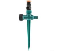 Garden Sprinkler 360 Degree Rotating Automatic Lawn Irrigation System Adjustable Spray ABS Plastic Yellow Green 26.5cm(D)