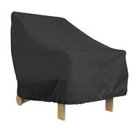 Garden Stacking Chair Cover 31.5 x 33.5 x 36 Inch Waterproof 420D Polyester Garden Bench Covers Anti-UV Patio Chair Cover Windproof Furniture Cover with Storage Bag for Outdoor Garden Lawn