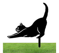 Garden Stake - Iron, 30 x 22 x 0.1 cm Cat Stake Decorative Yard Ornament - Durable Weather-Resistant And Playful Design, Black Cat Gardens Stakes For Garden, Lawn, Patio, Flower Beds, Outdoor Décor