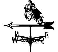 Garden Stake Metal Weathervane Motorcycle Weather Vane Garden Yard Decoion Wind Direction Indicator Kit Cast Iron Farm Wind Vane(Style)-Style 4