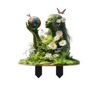 Garden Stakes in the Enchanting Forest, Acrylic Courtyard Ground Card,Potted Plant Decoration Scene Embellishment (D)