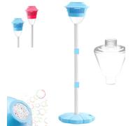 Garden Standing Bubble Machine, Automatic Bubble Torch Garden Lamp, Rechargeable Outdoor Bubble Maker Stand with Light & Music, for Wedding Birthday Picnic Camping Party (blue)
