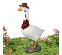 Garden statue - adjustable neck, realistic and weather-resistant, goose bird shape sculpture decoration, as a birthday and Mother's Day gift, yard, lawn, backyard, courtyard, lawn
