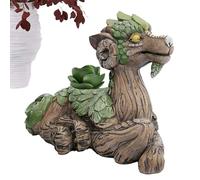 Garden Statue | Dragon Sculpture Decorative Succulent Figurines | Succulent Planter, Creative Resin Craft, Desktop Ornaments for Yard, Patio, Potted Plants, Dragon Lovers