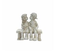 Garden Statue Little Boy And Girl Love Kissing First Kiss Decor Ornaments Statues Couple Flower Bed Decorative Sculpture Yard Figurine For Patio Lawn Decor,Fairy Flower Bed Decor