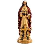 Garden Statue Of The Virgin Mary With Solar Light - Decorative Resin Sculpture With LED Illuminated - Holy Mother Mary Statue | For Garden, Backyard, Patio, Balcony, Lawn And Courtyard