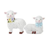Garden Statue with Lamb, Lamb Figure, Sheep Statue Decoration, Lying Standing Lamb Garden Statue, Lying Standing Lamb, Decorative Animal Figures, Lawn Ornament, Sculpture for Table Tray for Indoor and