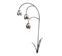 Garden Statues - 45cm Metal Weather-Resistant Decorative, Lily Of The Valley Yard Sculpture, Hand-Painted Flower Art | Elegant Floral Ornament for Lawn Porch Patio Pathway Deck Mom Grandma Women