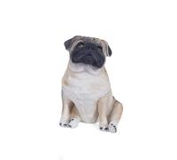 Garden Statues Realistic Lifelike Adorable Sitting Pug Dog Statue 8"/13" Tall Pet Pal Pugs Puppy Pup Dog Breed Collectible Resin Decor Figurine Yard Ornaments Decor