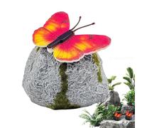Garden Stone | Solar LED Butterfly Light-Up Landscape Artificial Crafts,Garden Stepping Stones,for Landscape Yard Walkway Patio Lawn Indoor Outside Pond