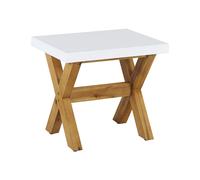 Garden Stool OLBIA Concrete White