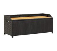 Garden Storage Bench Outdoor Bench Cushion Box Storage Box Poly Rattan vidaXL