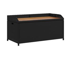Garden Storage Bench Outdoor Bench Cushion Box Storage Box Poly Rattan vidaXL