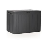 Urbn-Living Urbnliving 190L Large Anthracite Colour Outdoor Storage Box Garden Patio Plastic Chest Lid Container Multibox