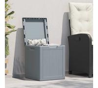 Garden Storage Box 90L Grey 43x44x51cm Polypropylene Rattan-Look Outdoor Weather