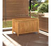 Garden Storage Box Bamboo 90x52x55cm Outdoor Bench Chest Large with Ventilation