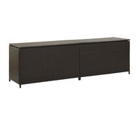 Vidaxl Garden Storage Box Poly Rattan 200X50X60 Cm Black