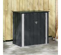 Large Metal Garden Storage Box Lockable Steel Outdoor Tool Chest Black
