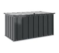Garden Storage Box Black Steel Outdoor Secure Decorative Modern Home vidaXL